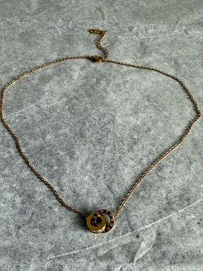 18k Gold plated Interlocking Circle Necklace - Women's Jewelry